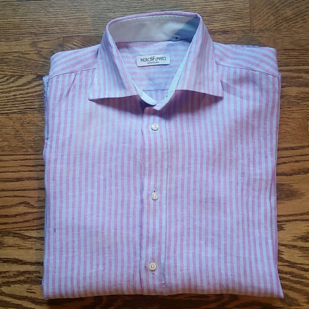 Nero Sfumato Italian 16-29 100% linen shirt
